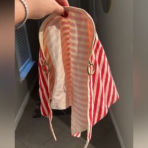 Red and White Striped vintage pirate bandana